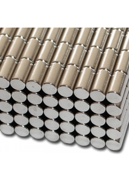 5 x 10 mm Çap: 5 Mm, Kalınlık : 10 mm Yuvarlak Neodyum Mıknatıs