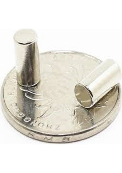 5 x 10 mm Çap: 5 Mm, Kalınlık : 10 mm Yuvarlak Neodyum Mıknatıs