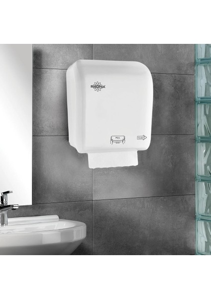 Autocut Kağıt Havlu Dispenseri 21 Cm Beyaz