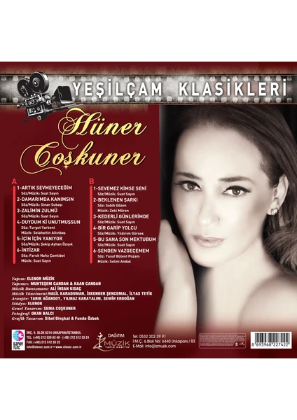 Hüner Çoşkuner / Yeşilçam Klasikleri Plak