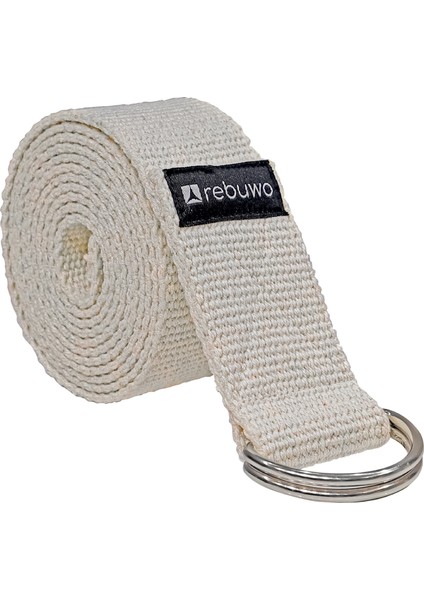 Açık Bej Yoga Kemeri, Doğal Pamuk 184 Cm,yoga Ve Pilates Için Ideal, Light Beige Cotton Yoga Strap