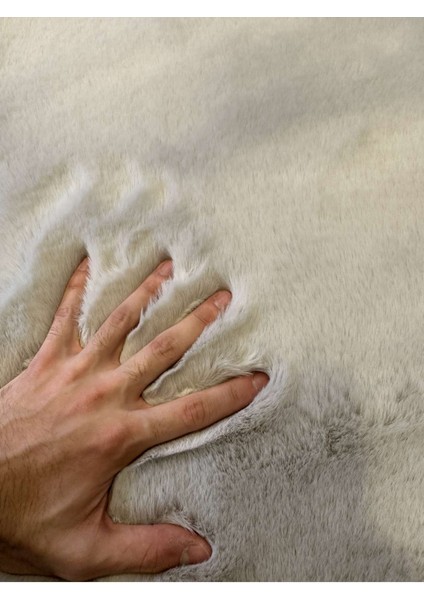 Tavşan Tüyü Post Kesim Premium Kalite Tüy Dökmez Halı Gri fırsatları