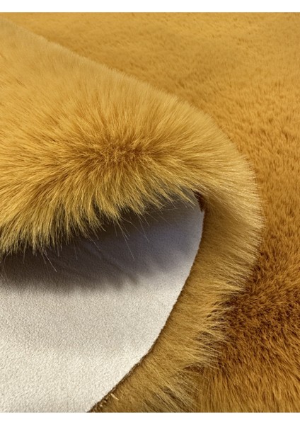 Tavşan Tüyü Post Kesim Premium Kalite Tüy Dökmez Halı Hardal fiyatları