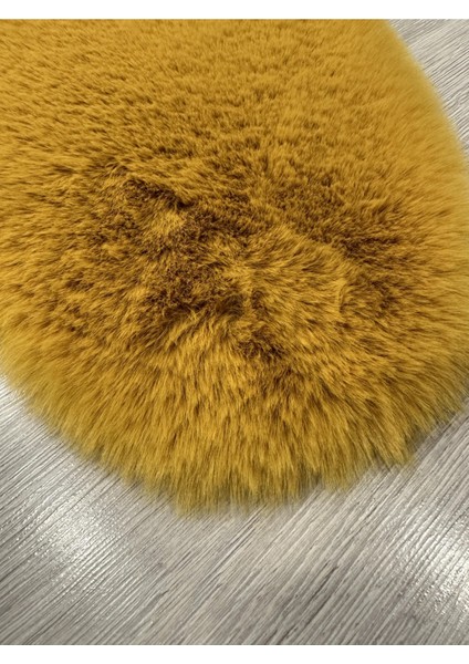 Tavşan Tüyü Post Kesim Premium Kalite Tüy Dökmez Halı Hardal modelleri