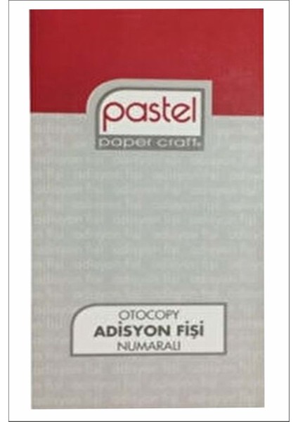 Adisyon Fişi, Adisyon Defteri Otokopili 2 Nüsha (50 Asıl, 50 Suret) 16X8.5 cm Numaralı