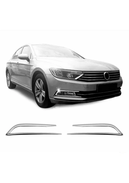 Volkswagen Passat B8 Krom Sis Far Çerçevesi 2 Parça 2015 2018