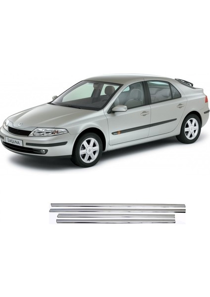 Renault Laguna 2 Krom Cam Çıtası Seti 4 Kapı 2003 - 2008