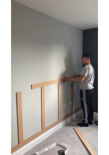 Iskandinav Duvar Çıtası 1 Paket(5 Adet) 100×8 cm Dekoratif Mdf Duvar Çıtası indirimleri