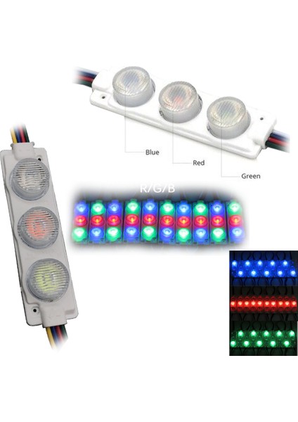 12 Volt 3 Watt Üçlü Rgb Modül