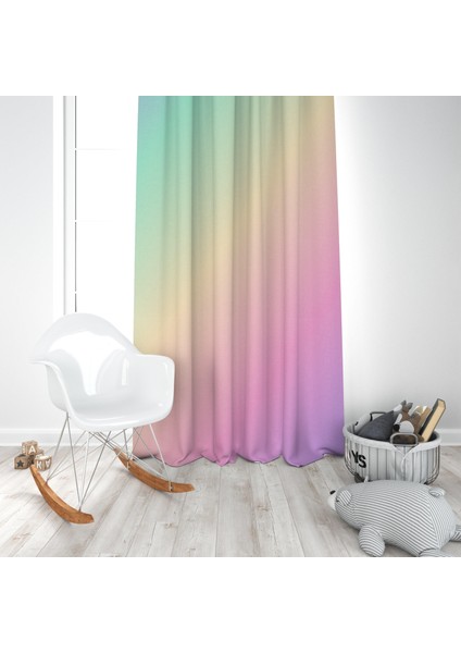 Ombre, Ithal Kumaş, Çocuk ve Bebek Odası Fon Perde - 1 Kanat fiyatları