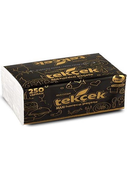 Tekçek Horeca Maxi Dispenser Peçete 2 Katlı 250 Yaprak 24'Lü Paket