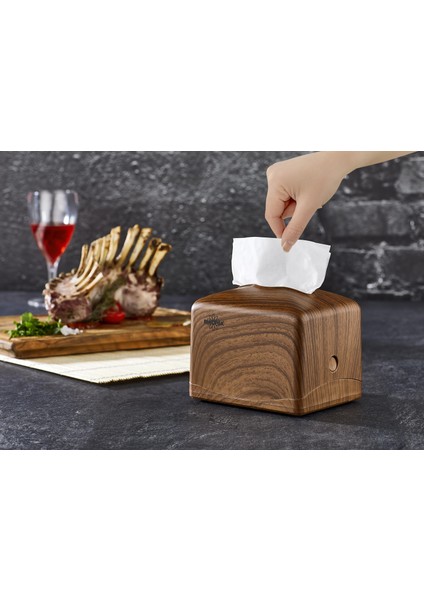 Tekçek Mini Peçete Dispenseri Ceviz