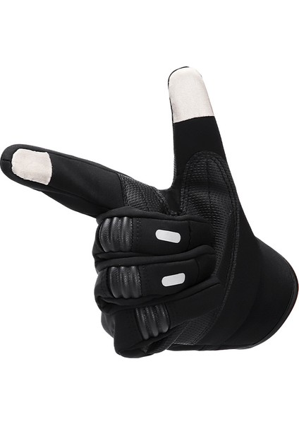 Su Geçirmez Kışlık Yastıklı ve Kalınlaştırılmış Sıcak Dokunmatik Ekranlı Motosiklet Sürme Eldivenleri (Yurt Dışından) fiyatları