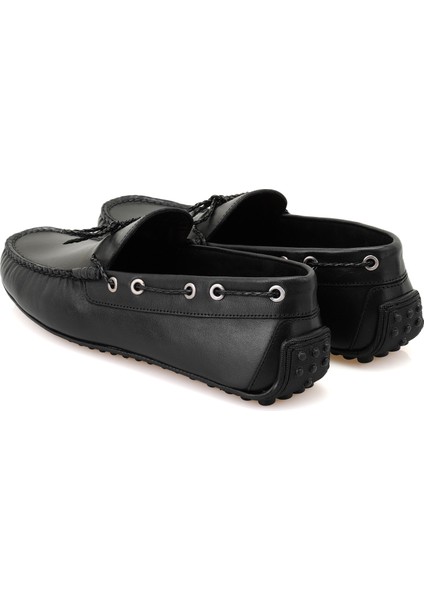 Cerise Siyah Erkek Loafer Deri Ayakkabı