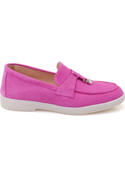 Jaida Pembe Kadın Deri Loafer modelleri