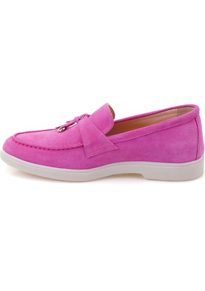 Jaida Pembe Kadın Deri Loafer fırsatları