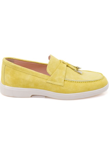 Jaida Sarı Kadın Deri Loafer modelleri