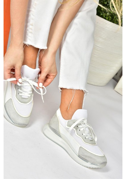 Beyaz/gri Süet Günlük Spor Ayakkabı Sneakers P973516802 fiyatları
