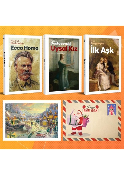 Dünya Klasikleri Üçlü Set - Ecco Homo - Uysal Kız - Ilk Aşk ve Kartpostal