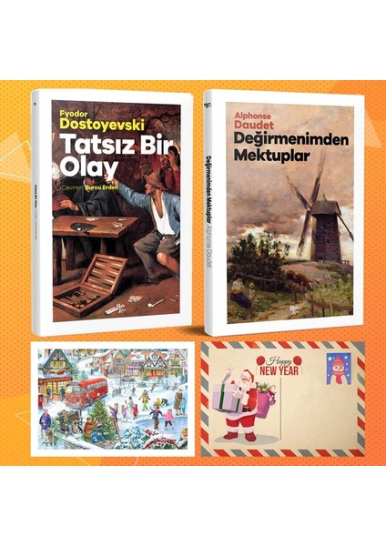 Dünya Klasikleri Ikili Set - Tatsız Bir Olay - Değirmenimden Mektuplar ve Kartpostal