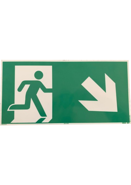 Acil Çıkış Levhası 20X40CM Sağ Aşağı Ok