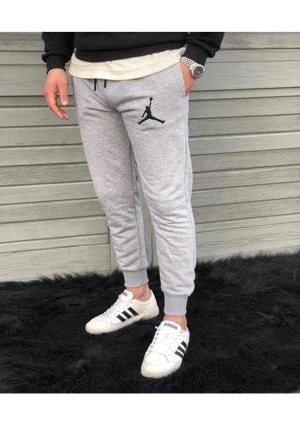 Unisex Gri-Siyah Jordan Dar Kesim Slim Fit Eşofman Altı 2'li fiyatları