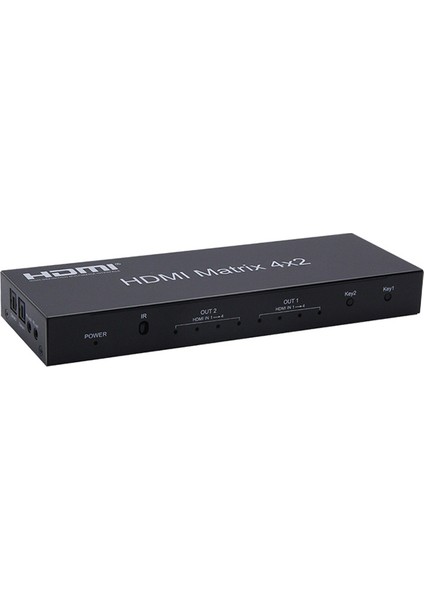 HDMI 4K 3D matrix 4x2 kumandalı 4 in 2 out switch-splitter