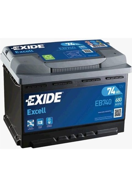 12V 74AH 680CCA Excell (72AH Kutu)-Exide