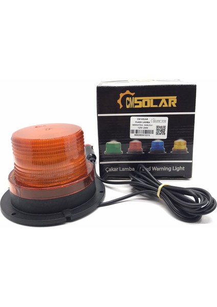 Cmsolar Mıknatıslı Çakar Tepe Lambası Sarı 12V - 24V Tüm Araçlar Için