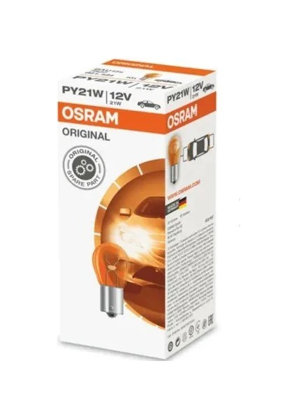 PY21W 12V 21W Tek Duy Çapraz Sarı Işık 7507 02B