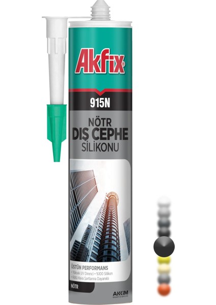 915N Nötr Dış Cephe Silikonu 280 Ml Siyah
