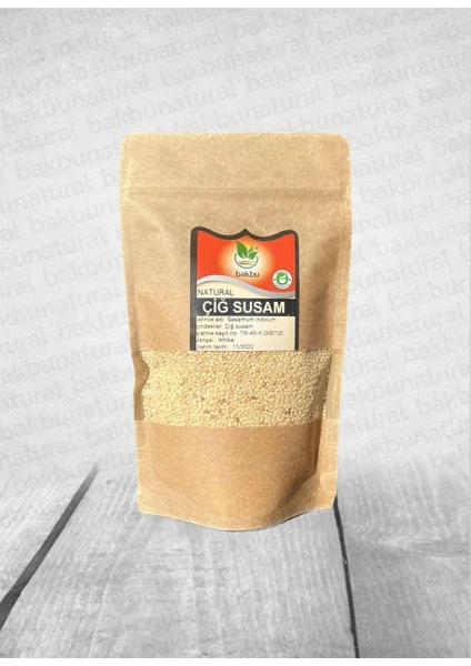 Bakbu Natural Çiğ Susam 100 gr