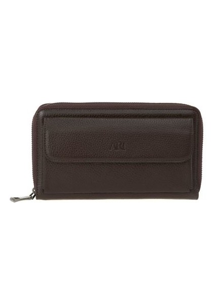 Kahve Rölax Deri Unisex Portföy & Clutch Çanta Ar P-706