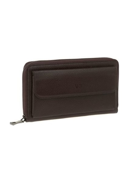 Kahve Rölax Deri Unisex Portföy & Clutch Çanta Ar P-706