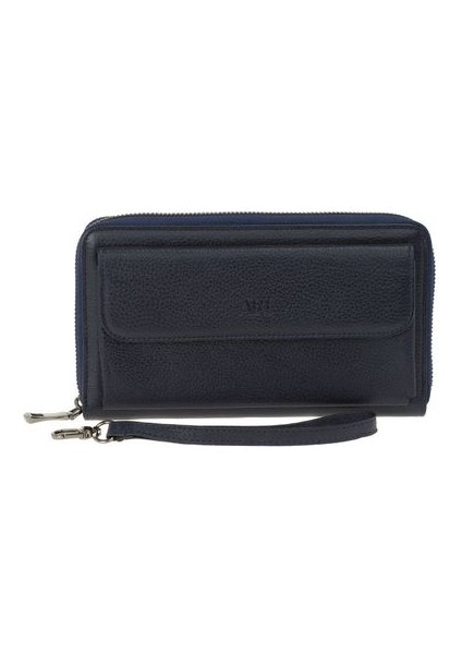 Lacivert Rölax Deri Unisex Portföy & Clutch Çanta Ar P-706