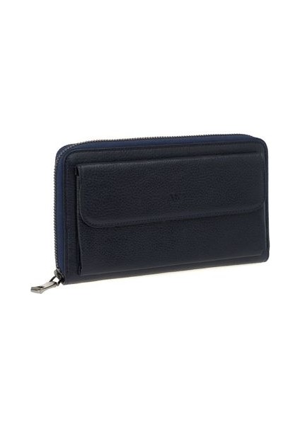 Lacivert Rölax Deri Unisex Portföy & Clutch Çanta Ar P-706