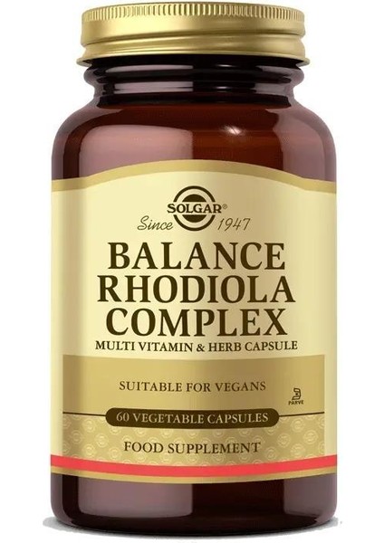 Balance Rhodiola Complex 60 Kapsül