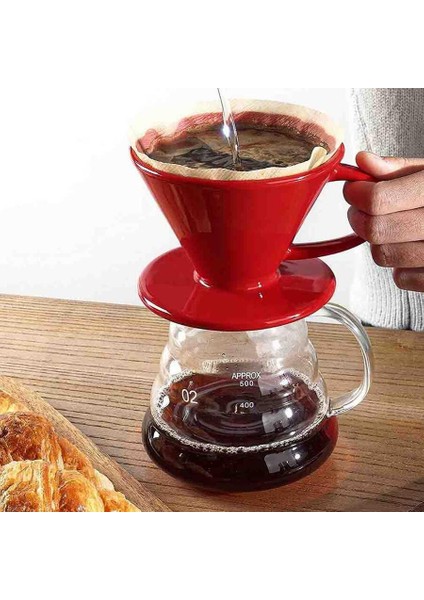 Seramik Dripper Kahve Demleme Kırmızı Epx-Fsk-2 fiyatları