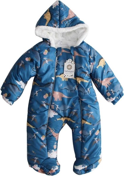 Erkek Bebek Mavi Kozmonot Ayaklı Tulum