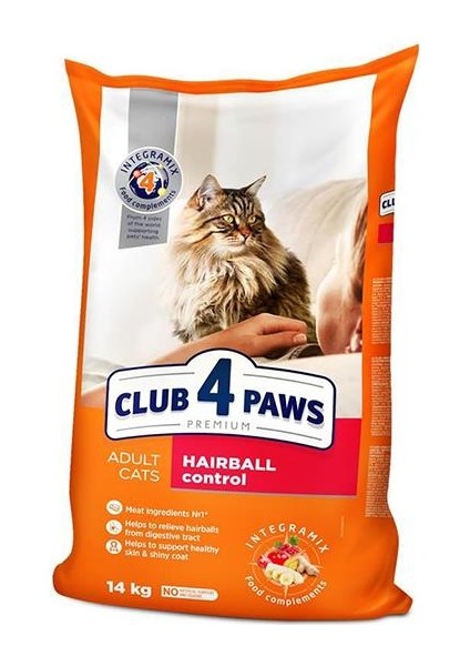 CLUB4PAWS Hairball Control Yetişkin Kedi Maması 14KG