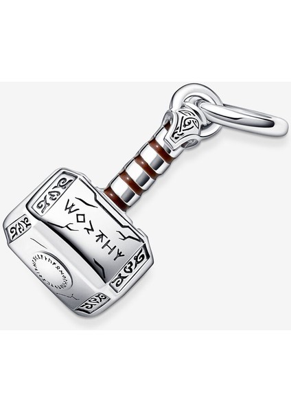 925 Ayar Gümüş Marvel The Avengers Thor’s Hammer Sallantılı Charm