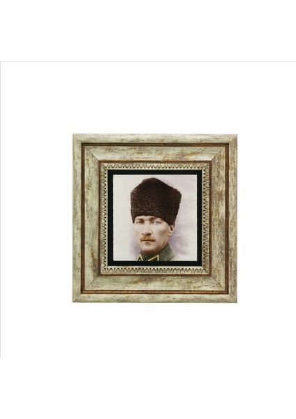 Atatürk Baskılı Doğaltaş Tablo (20CMX20CM )(KRT-103)