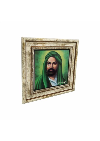 Hz. Ali Tasviri Baskılı Doğaltaş Tablo (25CMX25CM)(KRG-083)