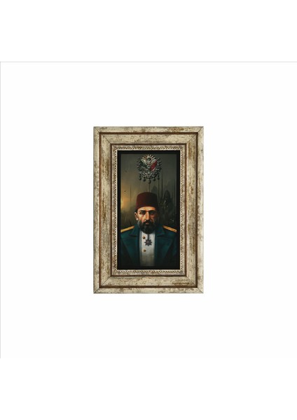 Sultan Abdulhamid Baskılı Doğaltaş Tablo (20CMX30CM )(DRT-023)