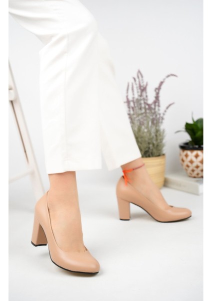Yüksek Topuk Yuvarlak Kalıp Nut Cilt Kadın Ayakkabı fiyatları