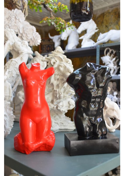 Erkek ve Kadın Tors Heykeli, Sevgili Büst, Kırmızı ve Siyah Tors fiyatları