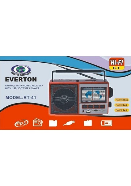 Everton RT-41BT USB Sd Fm Sw3 Radyo