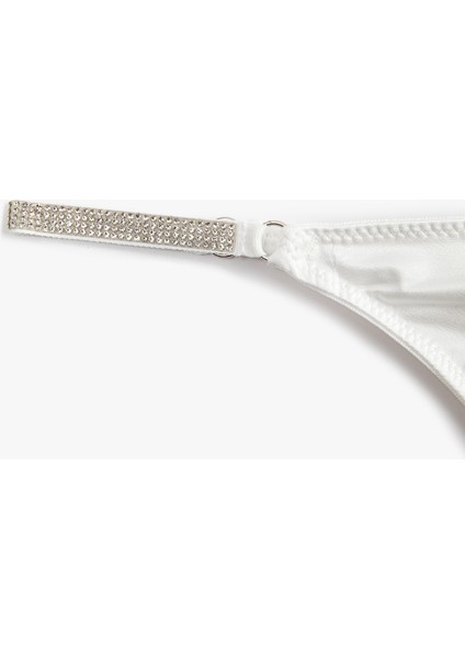 Bridal String Külot Parlak Taş Detaylı