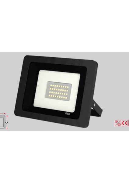 Ycl AL-2010A 10W Smd LED Projektör Amber