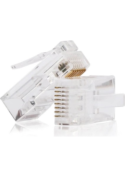 RJ45 Cat6 Altın Uçlu Konnektör Jack Jak - 100 Adet